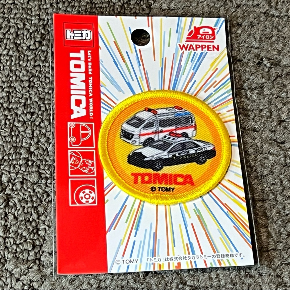 Tomica Iron-On Patch Wappen Emergency Vehicles Police Ambulance Japan Exclusive
